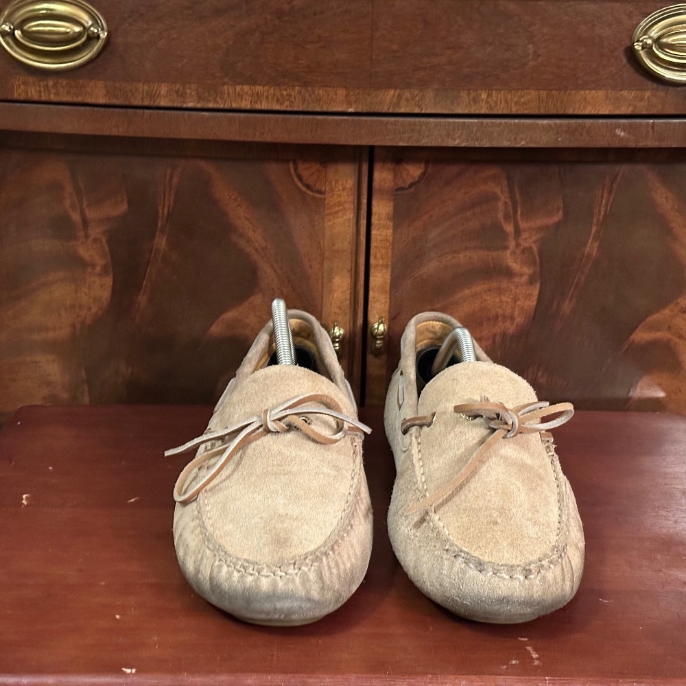 Sperry Beige Suede Moccasin Loafers